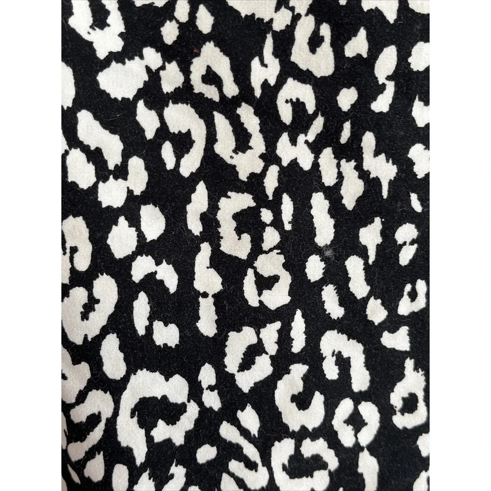 Banana‎ Republic Pencil Skirt Animal Print Black White Zip Size 6 Office Career
